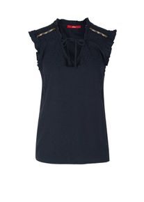 s.Oliver RED LABEL, Damen Bluse, Kobaltblau / Bronze / Silber