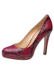 Evita, Damen Pumps, Himbeer / Schwarz