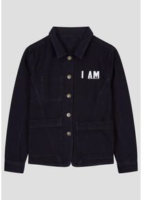 H.I.S. HIS JEANS, Damen Übergangsjacke, Nachtblau / Weiß