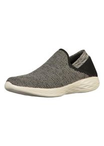 Skechers, Damen Slipper, Graumeliert / Schwarz