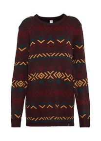 Iriedaily, Damen Pullover 'Eline', Gelb / Gr&uuml;n / Dunkelrot