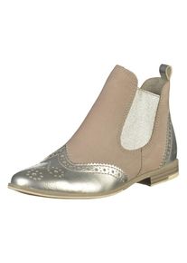 Marco Tozzi, Damen Stiefelette, Hellbeige / Grau