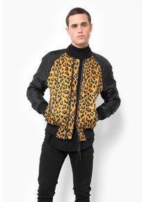 tigha, Herren Bomberjacke, Cognac / Schwarz