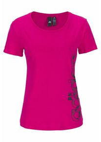 adidas Performance, Damen T-Shirt 'Aop Linear', Pink / Schwarz