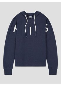 H.I.S. HIS JEANS, Damen Hoodie, Dunkelblau / Weiß