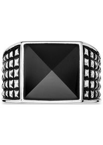 CAI Caï, Herren Ring, Schwarz / Silber