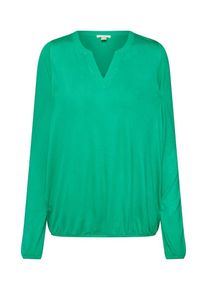 Esprit, Damen Shirt 'Henley CO Tee', Grün