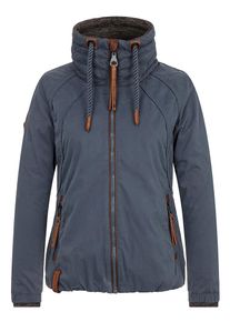 Naketano, Damen Jacke 'Im Sandwich Drinne', Taubenblau / Braun