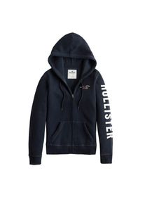 Hollister, Damen Sweatjacke 'TIMELESS TECH LOGO CORE FZ', Navy