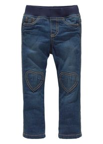 Kidoki, M&auml;dchen Schlupfjeans warm gef&uuml;ttert, Blue Denim