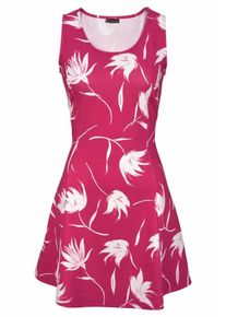 Lascana, Damen Scuba-Kleid, Pink / Weiß