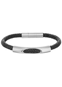 Police, Herren Armband 'Jersey, PJ26144BLS.01', Schwarz / Silber