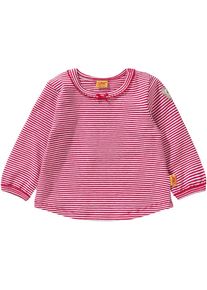 Steiff Collection, Mädchen Baby Langarmshirt gestreift für Mädchen, Rot / Weiß