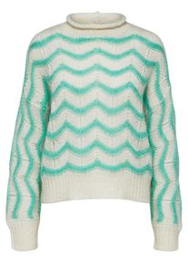 Selected Femme, Damen Pullover, Mint / Wei&szlig;