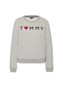 Tommy Hilfiger, Damen Sweatshirt mit Print, Hellgrau