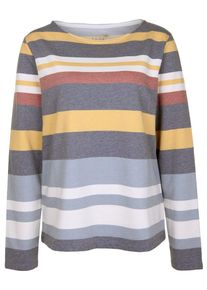 Juvia, Damen Sweatshirt, Gelb / Dunkelgrau / Rotmeliert / Wei&szlig;