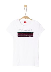 s.Oliver Junior, Mädchen T-Shirt, Tanne / Helllila / Dunkelrot / Silber / Weiß