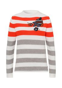 Brax, Damen Pullover 'Lee', Grau / Hellrot / Weiß