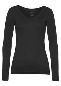 G-Star Raw, Damen Shirt 'Eyben sp slim vt l/s 2-pack', Schwarz