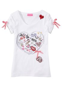 Kr&uuml;ger Dirndl Kr&uuml;ger Madl, Damen Trachtenshirt, Grau / Rot / Wei&szlig;