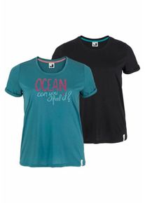 OCEAN SPORTSWEAR, Damen T-Shirt, Petrol / Schwarz