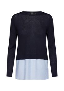 Only, Damen Pullover 'NEW OXFORD', Blau / Weiß