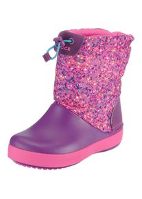Crocs, M&auml;dchen Winterstiefel 'Crocband LodgePoint Graphic', Blau / Pink