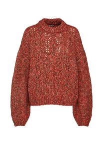 Review, Damen Pullover 'CROCHET PULL', Mischfarben / Rot
