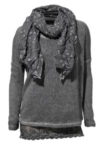 Heine, Damen Shirt, 3-teilig, Anthrazit