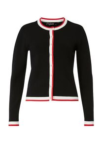 Hallhuber, Damen Strickjacke, Rot / Schwarz / Wei&szlig;