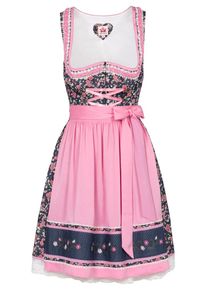 Spieth & Wensky SPIETH & WENSKY, Damen Dirndl 'Gardy' 55 cm, Dunkelblau / Pink / Weiß