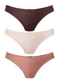 Petite Fleur, Damen String, Nude / Schoko / Puder