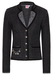Spieth & Wensky SPIETH & WENSKY, Damen Strickjacke 'Kea', Grau / Schwarz
