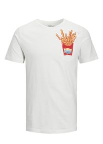 Jack & Jones JACK & JONES, Herren Bedrucktes T-Shirt, Wei&szlig;