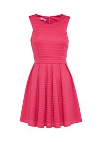 Wal G., Damen Ausgestelltes Kleid mit Lochmuster, Fuchsia