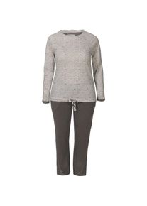 BASEFIELD, Damen Schlafanzug, Braun / Grau