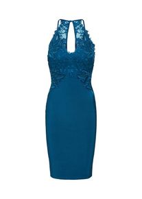 Lipsy, Damen Kleid 'TEAL APPLIQUE HIGH NECK BODYCON', Petrol