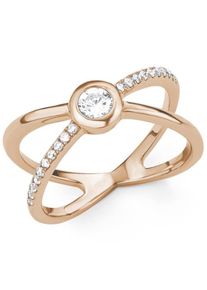 s.Oliver RED LABEL, Damen Fingerring, Rosegold / Silber