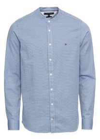 Tommy Hilfiger, Herren Hemd 'SLIM GRID DOBBY PRINTED SHIRT', Hellblau