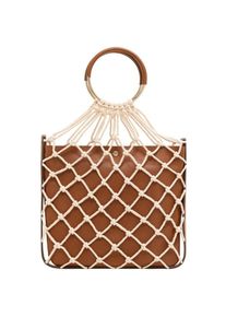 Violeta by Mango, Damen Tasche 'Xarxa', Beige / Braun