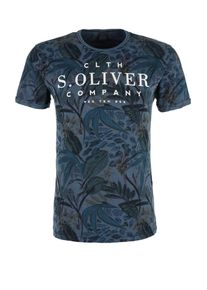 s.Oliver RED LABEL, Herren T-Shirt, Navy / Pastellblau / Weiß