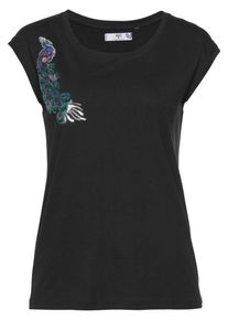 AJC, Damen T-Shirt, Blau / Smaragd / Schwarz / Silber