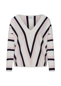 Only, Damen Pullover 'onlNEW AYA 7/8 PULLOVER KNT', Nachtblau / Rosa / Weiß