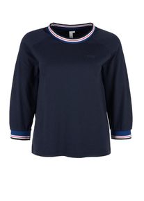 Q/S Designed By, Damen Shirt, Blau / Enzian / Pastellrot / Weiß