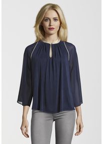 GUSTAV, Damen Tunikabluse mit goldenen Akzenten, Navy / Gold