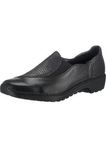 Rieker, Damen Slipper, Schwarz