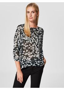 Selected Femme, Damen Bluse, Schwarz / Weiß