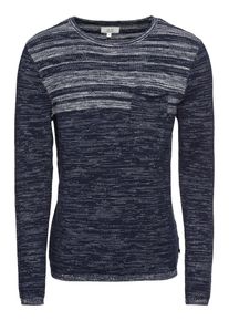 Q/S Designed By, Herren Pullover 'Strickpullover', Marine / Offwhite