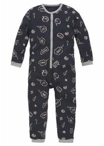 Schiesser, Mädchen Jumpsuit Overall, Nachtblau / Grau