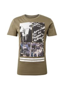 Tom Tailor Denim, Herren T-Shirt, Blau / Oliv / Schwarz / Wei&szlig;